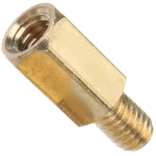 BR5172-40.0-34 M/F STDF 6 MM HEX X 40 MM L, M3-.5 THD BR/ZI